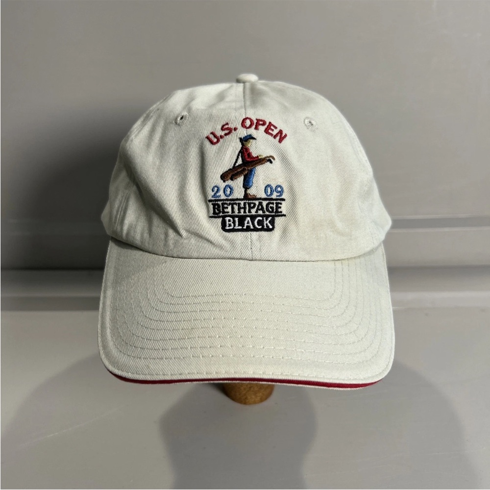 2009 US Open Bethpage Black Golf Hat USGA Member Cap Beige Adjustable PGA Major